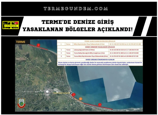 Terme'de Denize Giriş Yasaklanan Bölgeler Açıklandı!